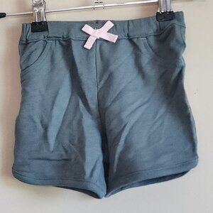 Carters - Toddler Girl Shorts Green With Pink Bow Size 18 Months
